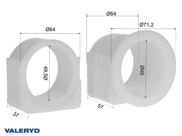 Set bucse alunecare compatibile AL-KO 161S/VB; 250S/1; 251S/VB/G