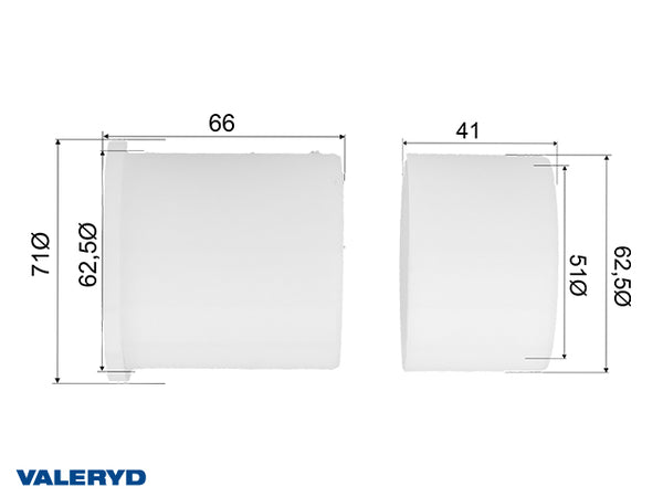 Set bucse alunecare 51x62,5x66/41 BPW ZAF 2,8-1/Peitz PAV/SR 2,7