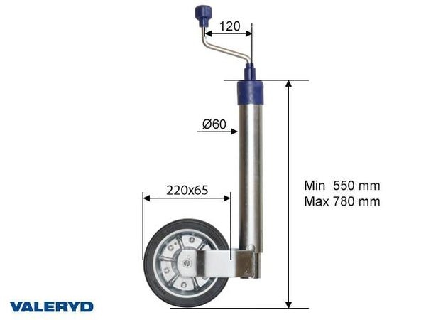 Roata de sprijin Ø60 mm/250 kg