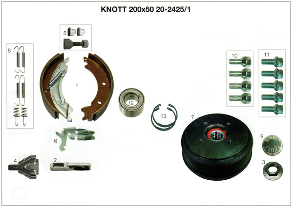 Punte cu frana Knott 850-1500kg